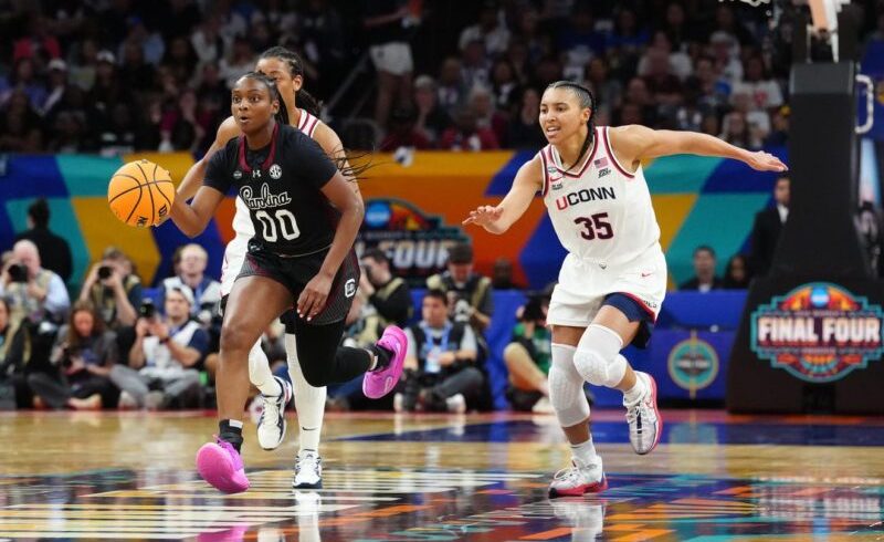 Transfer Ta’Niya Latson rises to big role in South Carolina’s upset of UConn